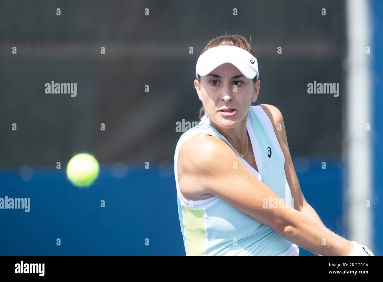 August 09, 2023: Katie Boulter (USA) returns the ball during the WTA