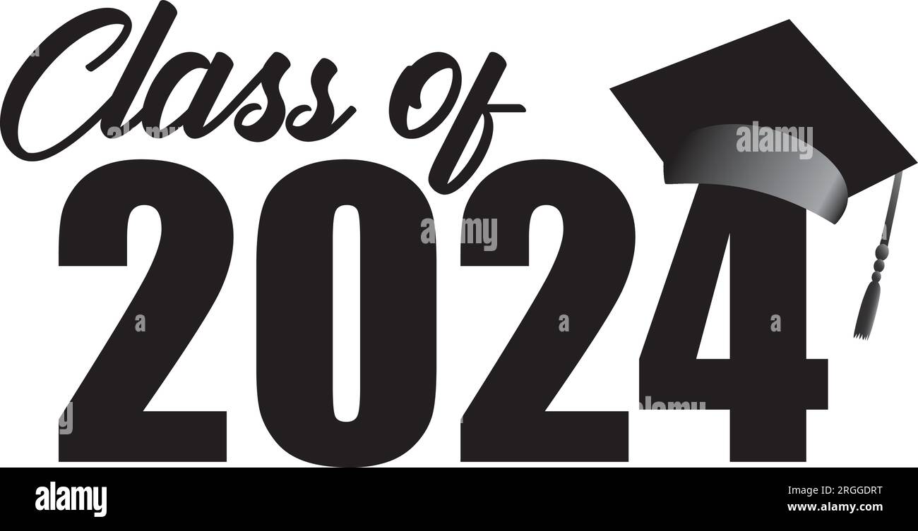 Class of 2024 Graphic Logo Black and White Stock Vector Image & Art Alamy