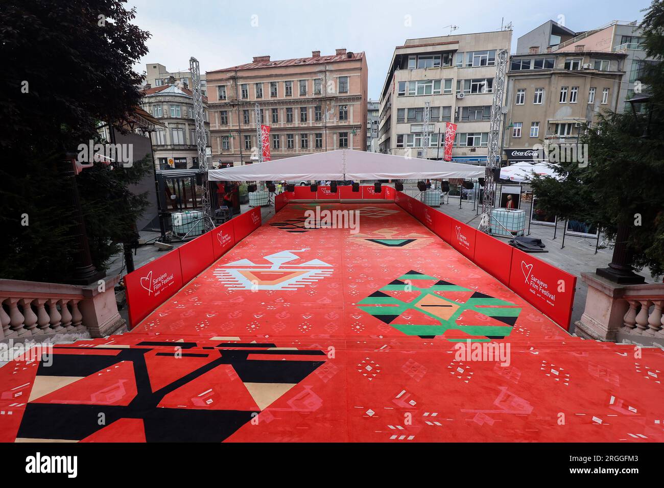 Sarajevo, Bosnia And Herzegovina. 09th Aug, 2023. Red carpet is