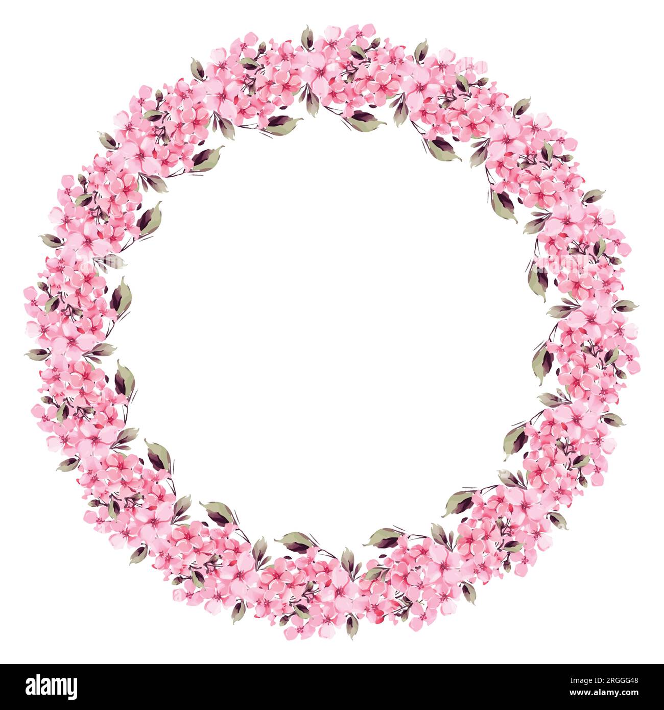Pink Vintage Branches Wreath
