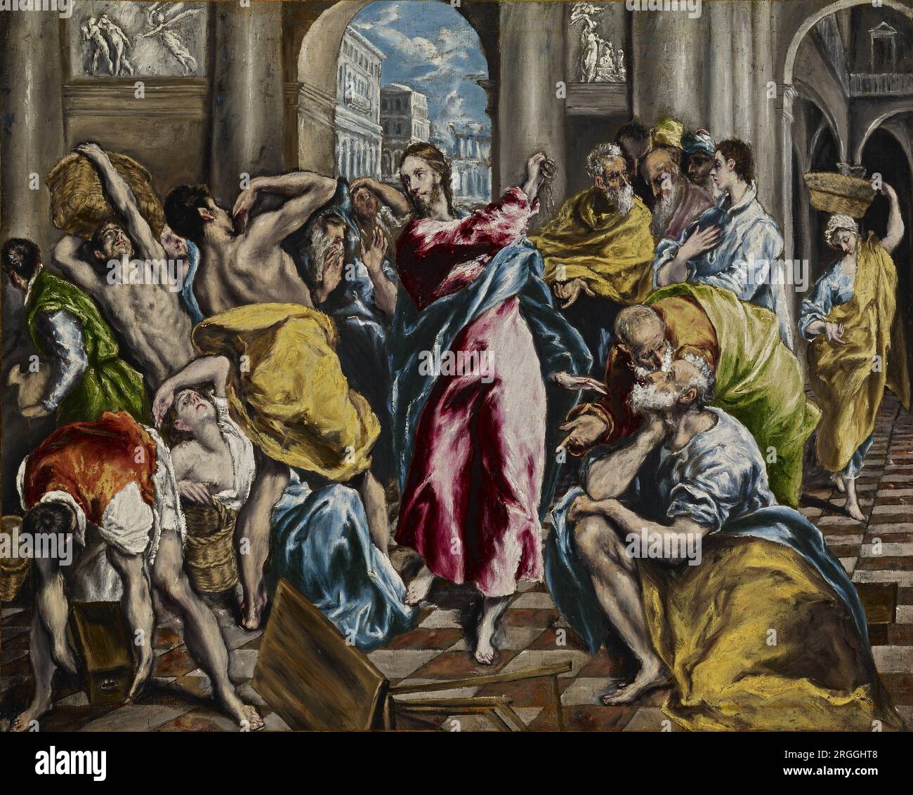 Christ Driving the Money Changers from the Temple circa 1600 by El ...