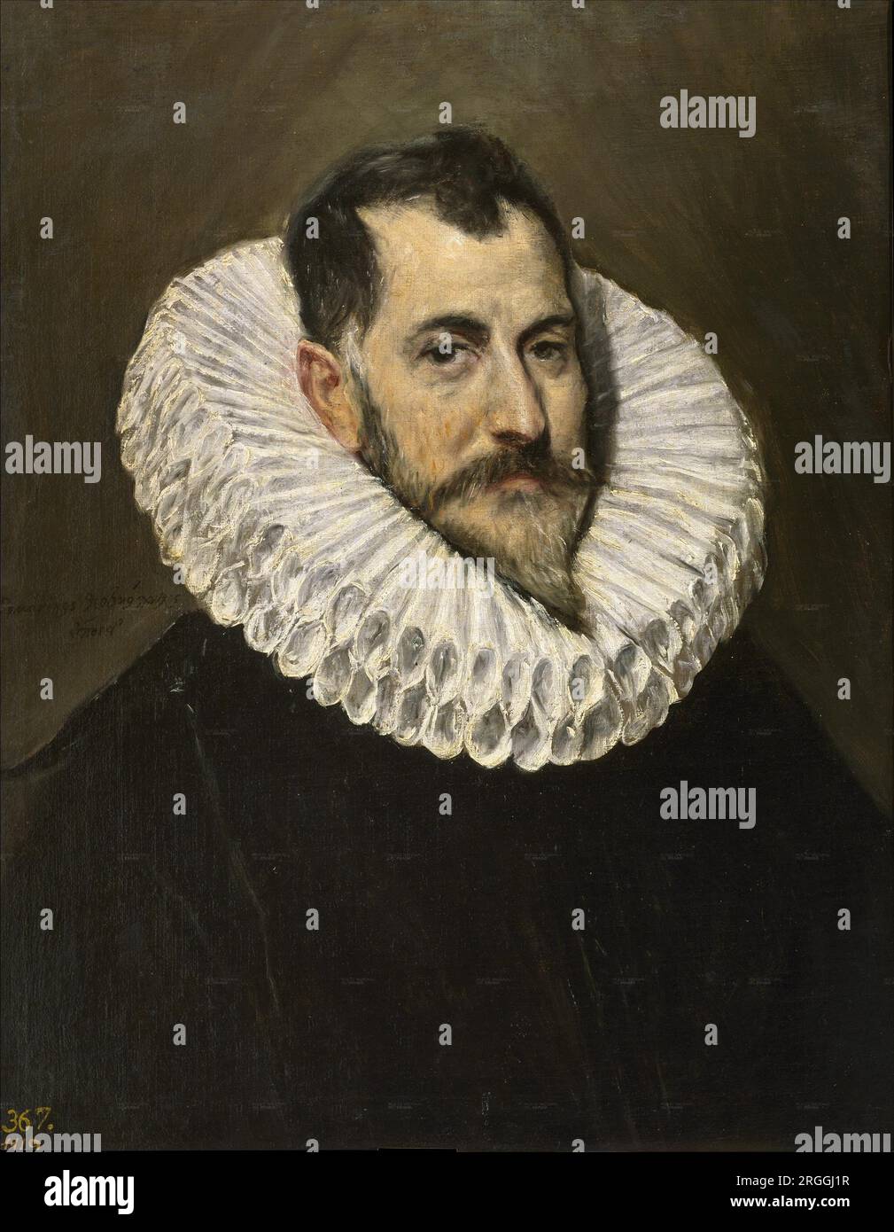 Retrato de un caballero desconocido between 1600 and 1605 by El Greco Stock Photo