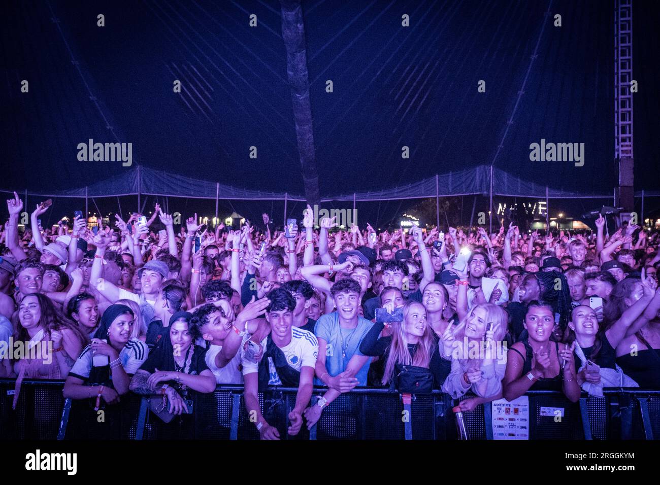 Dhenmark Rapper Roskilde, Denmark. 29th, June 2023. Festival goers seen at a live ...