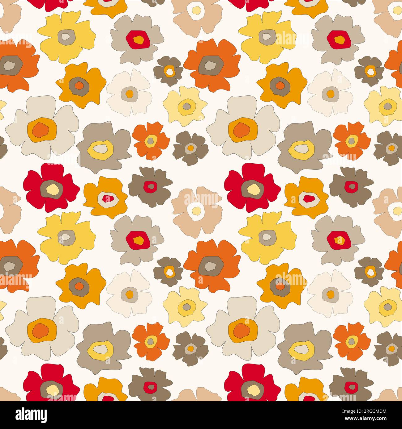 Hand drawn delicate floral seamless pattern Stock Vector