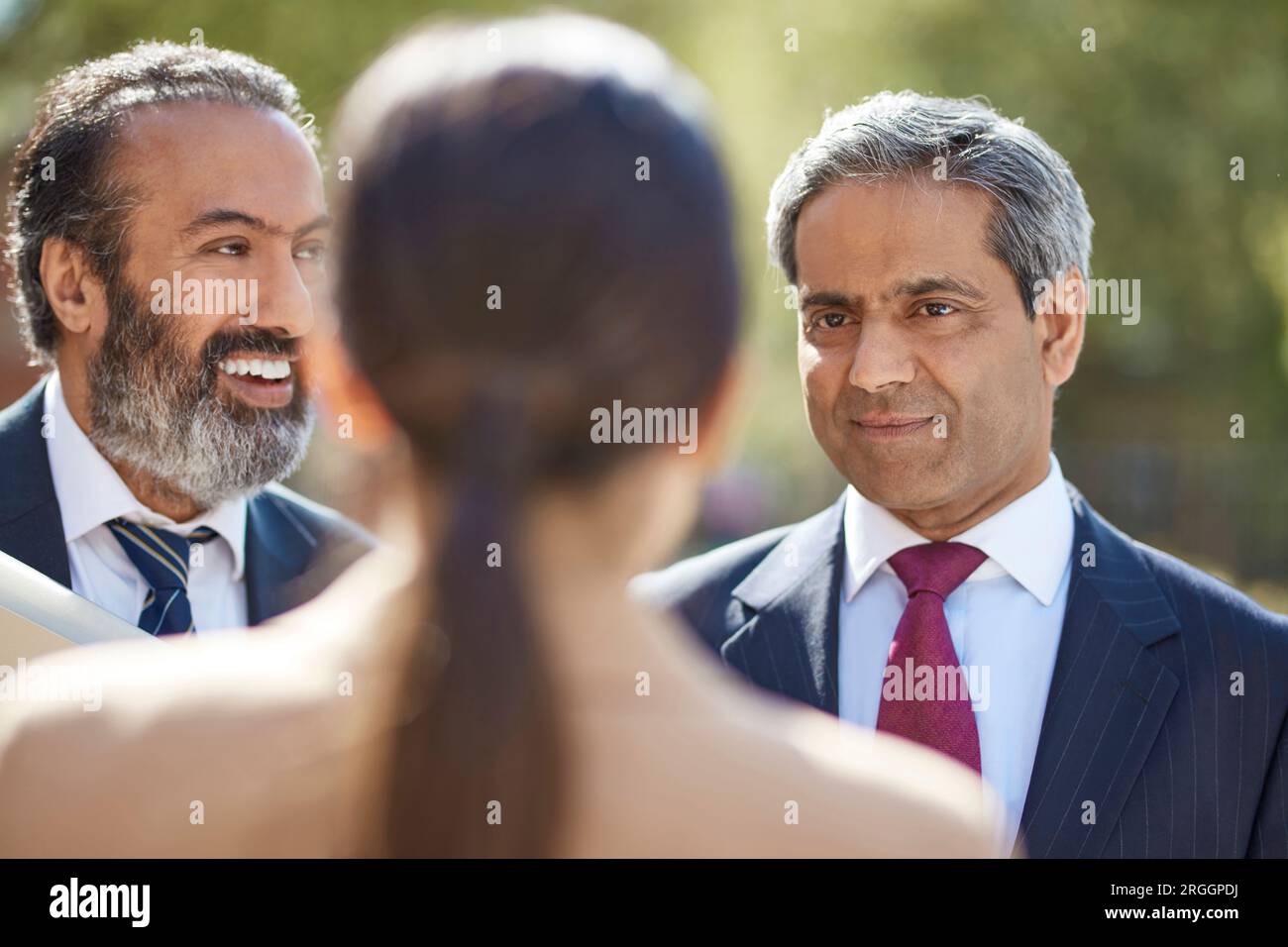 Business colleagues talking Stock Photo