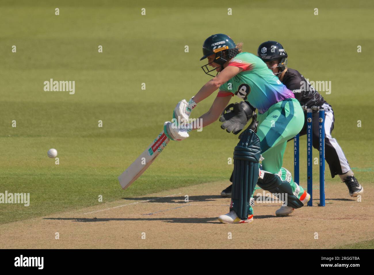 London, UK. 9th Aug, 2023. Lauren Winfield-Hill of the Oval Invincibles batting as Oval Invincibles take on the Manchester Originals in The Hundred women's competition at The Kia Oval. Credit: David Rowe/Alamy Live News Stock Photo