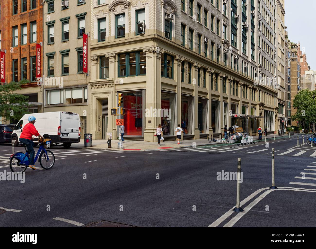 Greenwich Village: NYC landmark Educational Building, 70 Fifth Avenue, now the Sheila C. Johnson Design Center. Stock Photo