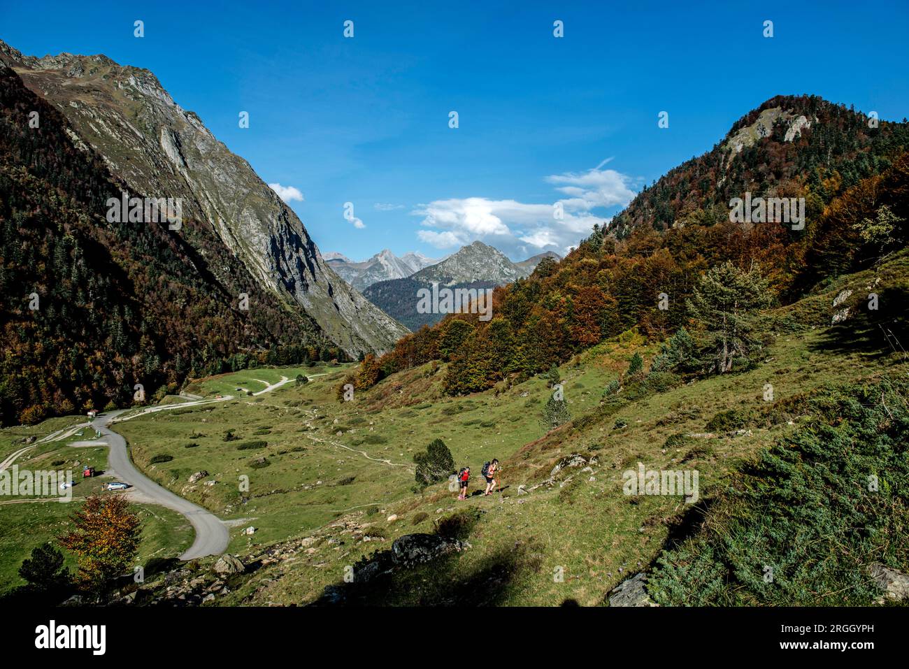 Friends hiking in mountains hi-res stock photography and images - Alamy