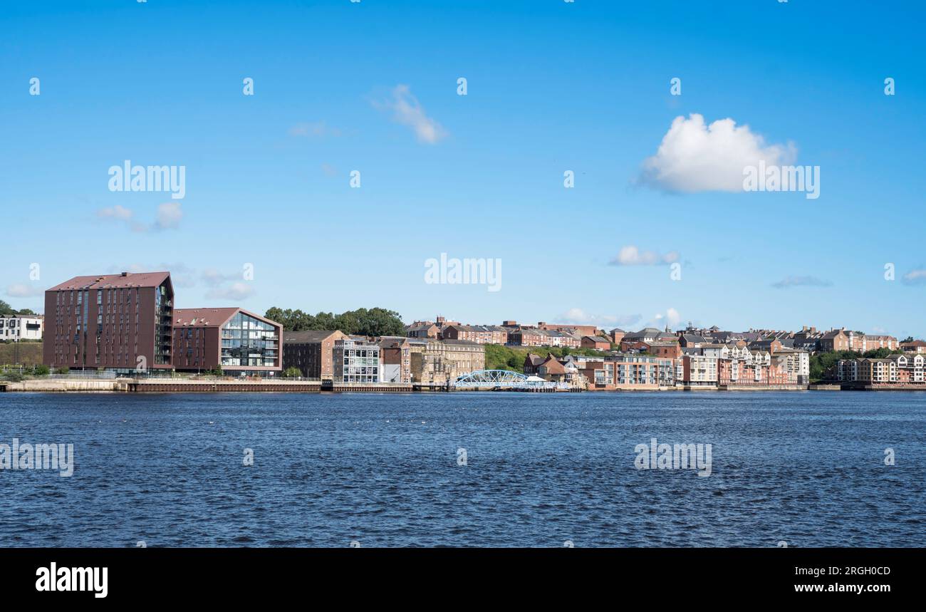 Riverside residential development in North Shields, Tyne and Wear, England, UK Stock Photo
