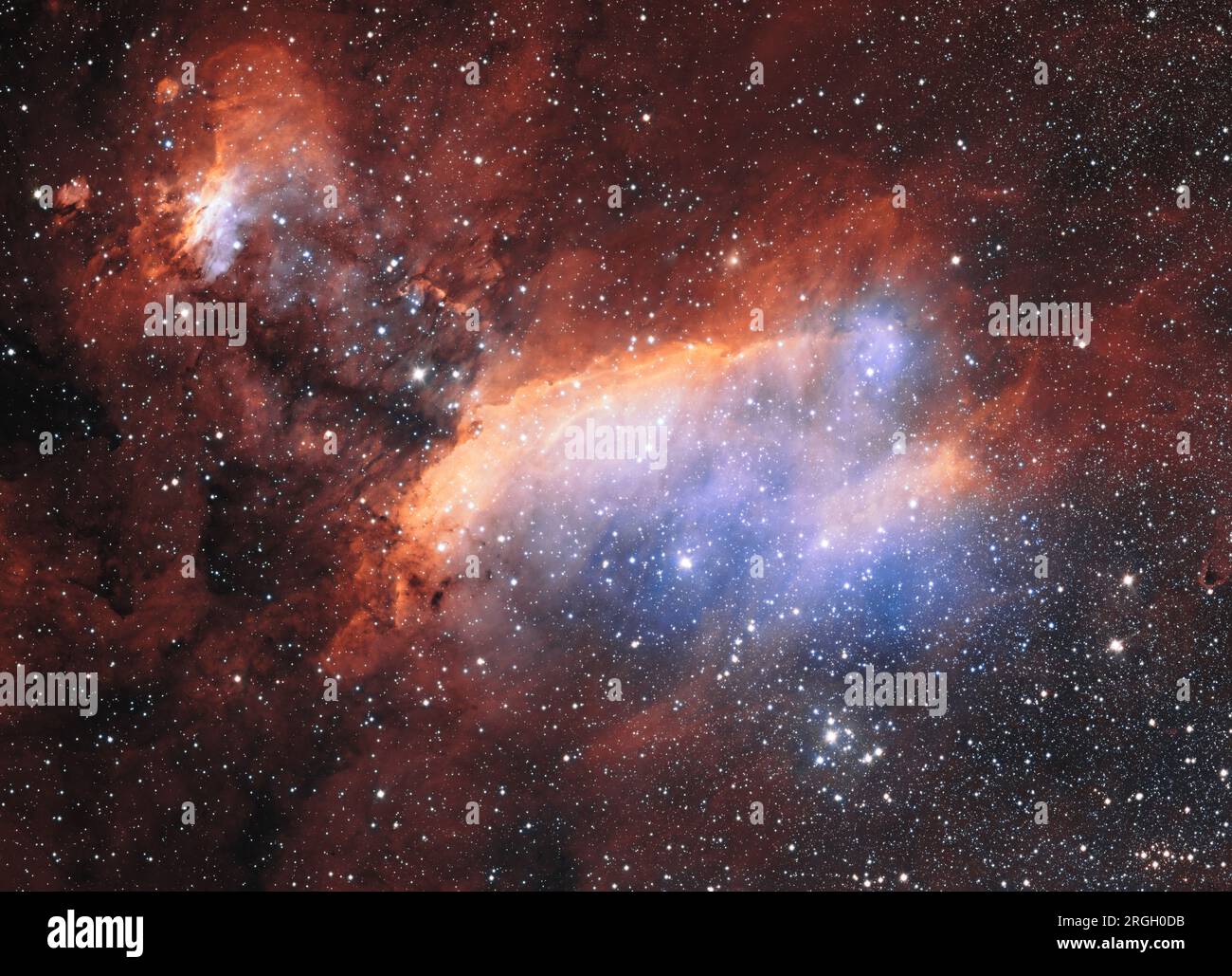 Nebula and stars in deep space Stock Photo