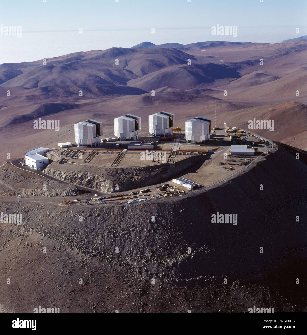 Paranal Observatory on a mountain in the Atacama Desert of Chile Stock Photo