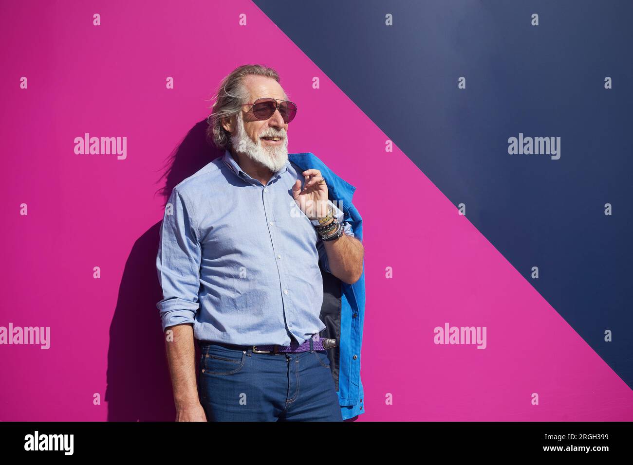 Senior man in jacket hi-res stock photography and images - Alamy