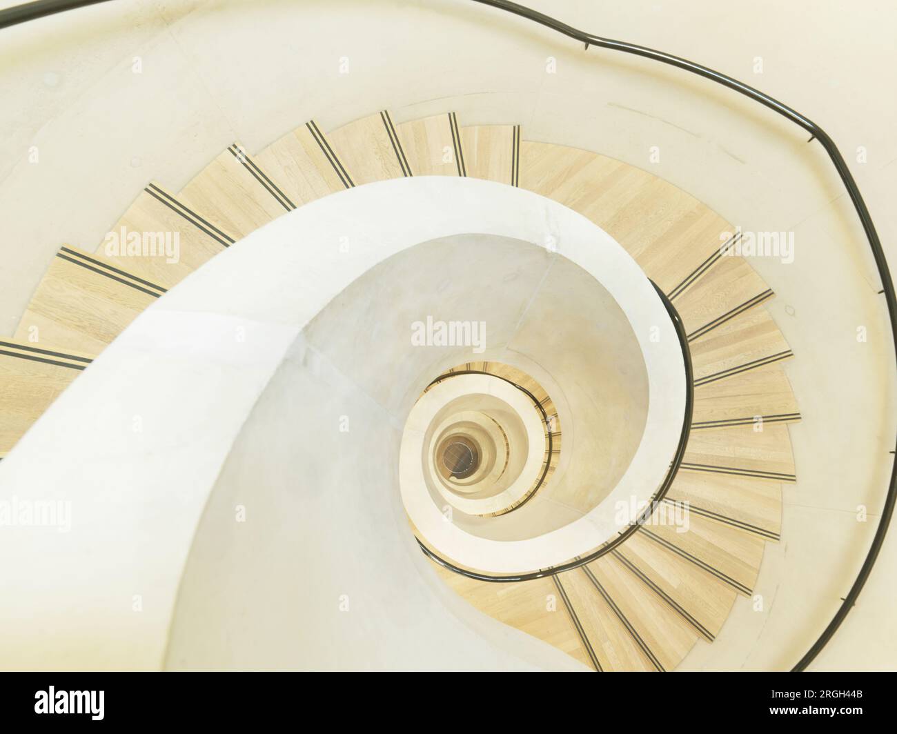 View directly above spiral staircase Stock Photo - Alamy