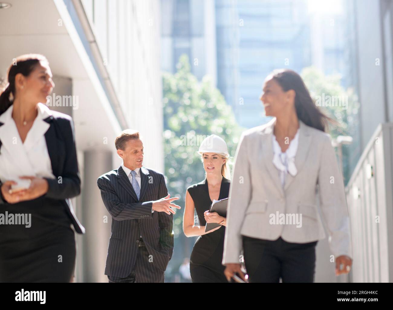 Businesspeople on construction site Stock Photo