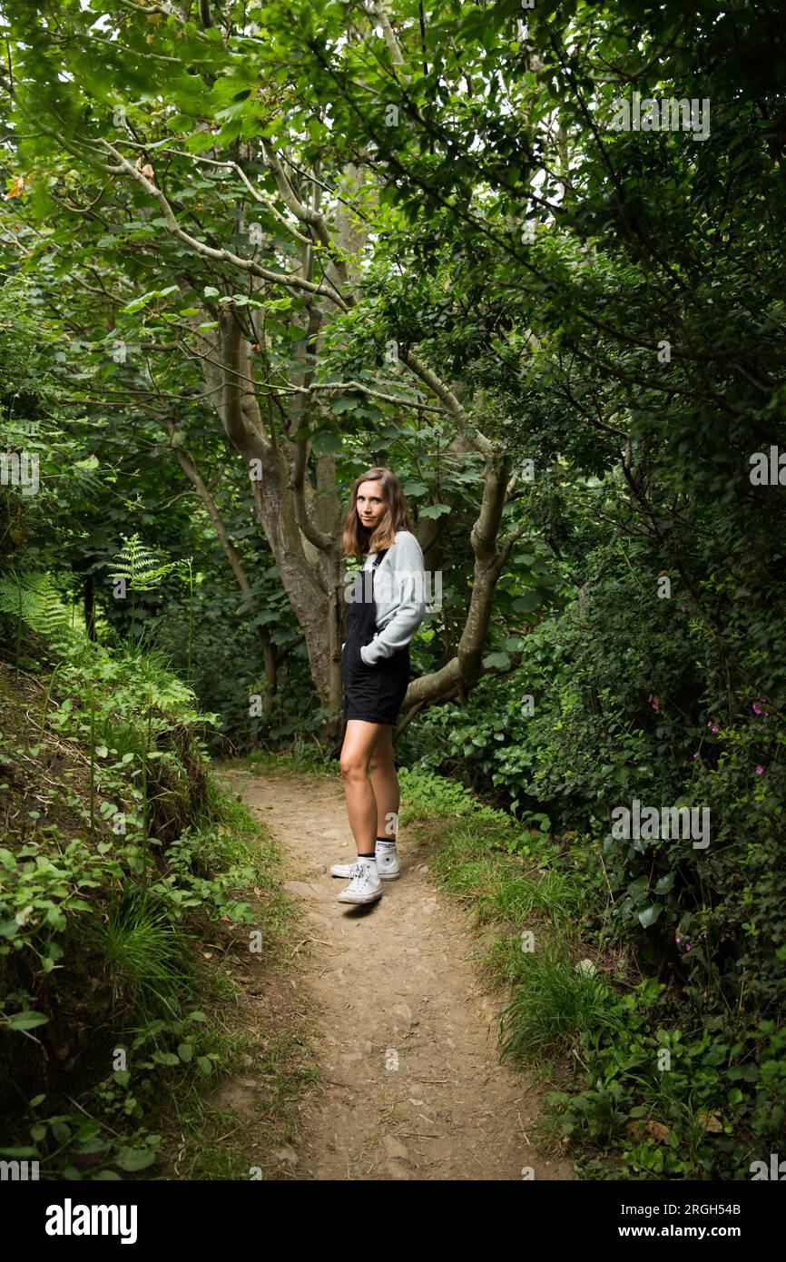 Woman on forest hi-res stock photography and images - Alamy