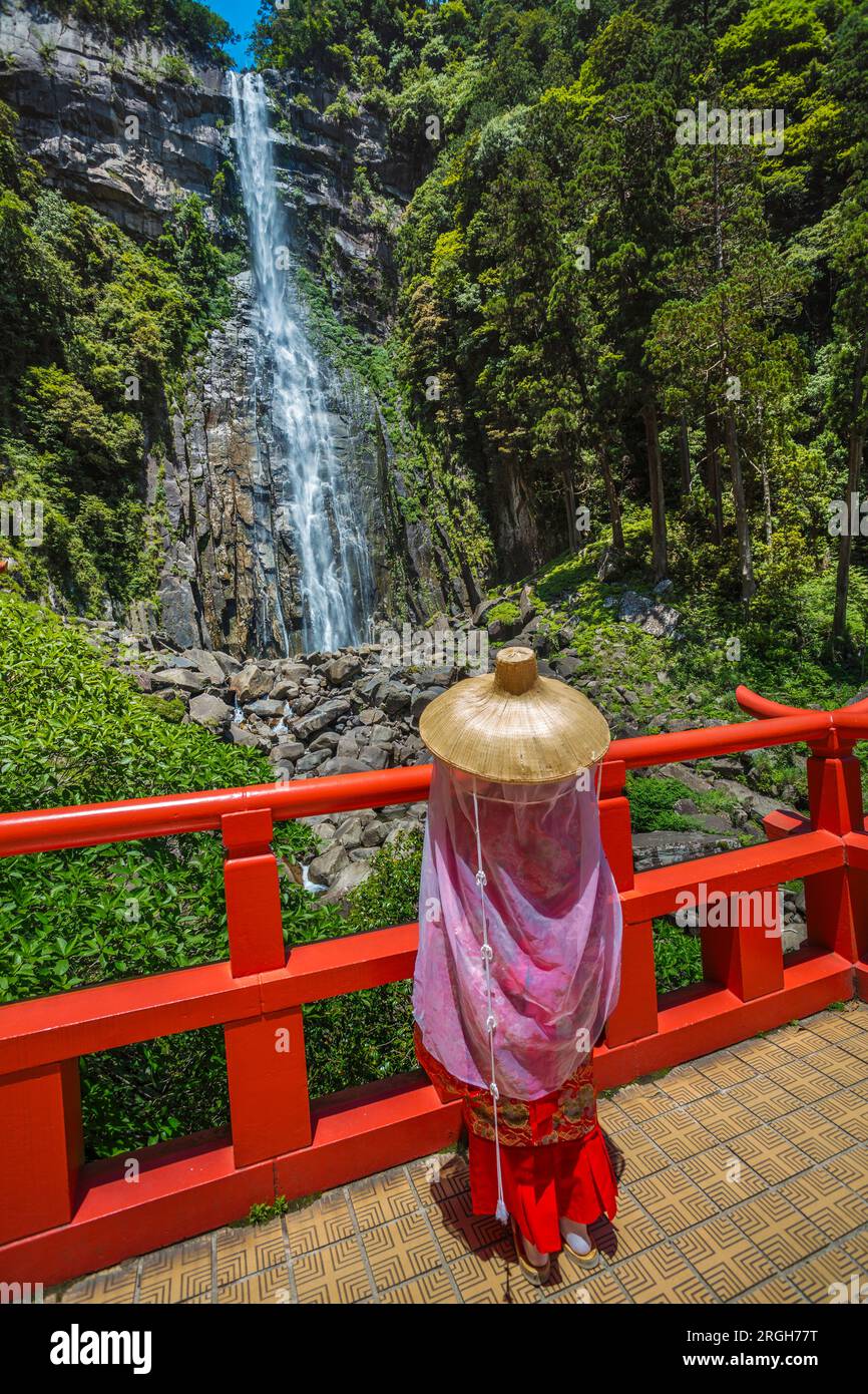 Kumano Kodo pilgrimage route.Trekking to Nachi waterfall. Nachisan. Nakahechi route. Wakayama Prefecture. Kii Peninsula. Kansai region. Honshü Island Stock Photo