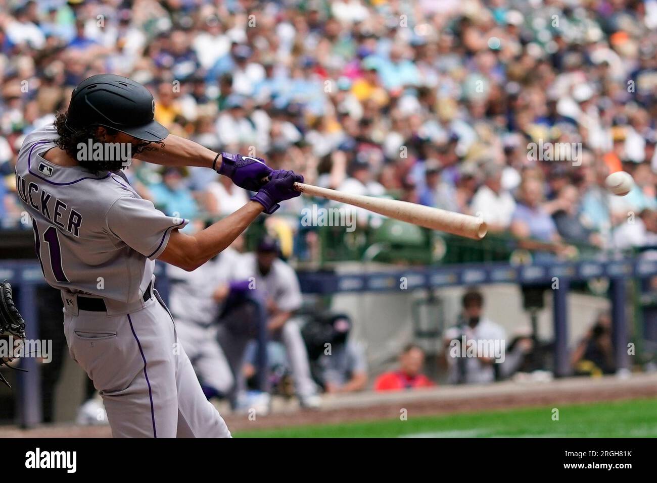 Glendale, United States. 24th Feb, 2023. Colorado Rockies center fielder Cole  Tucker (3) ready to take the field in the fifth inning of an MLB spring  training baseball game against the Arizona