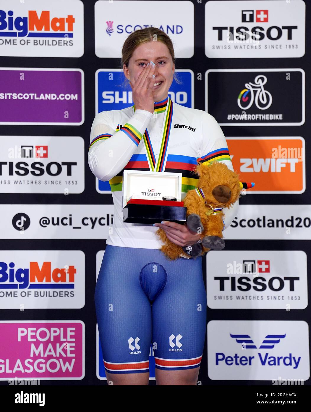 Great Britain s Emma Finucane Receives Her Gold Medal For The Women 