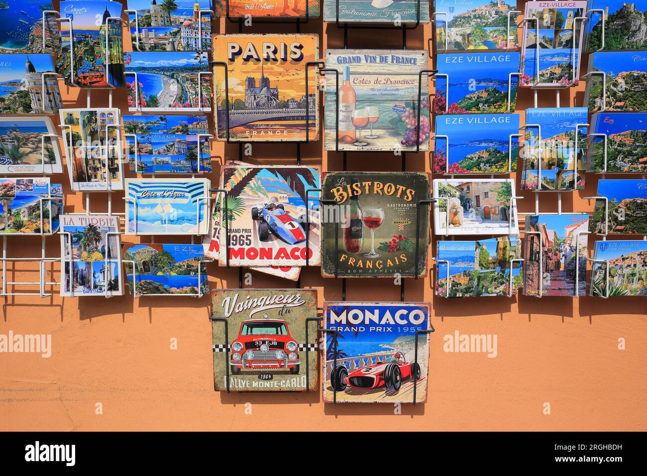 French Riviera postcards for sale Stock Photo Alamy
