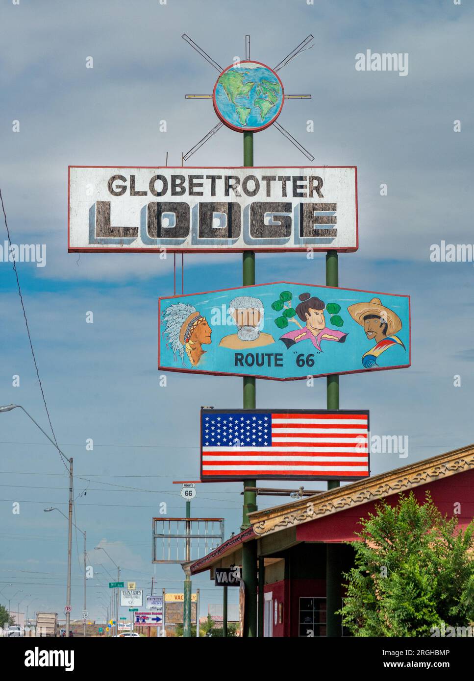 Globetrotter Lodge, Holbrook, AZ Stock Photo