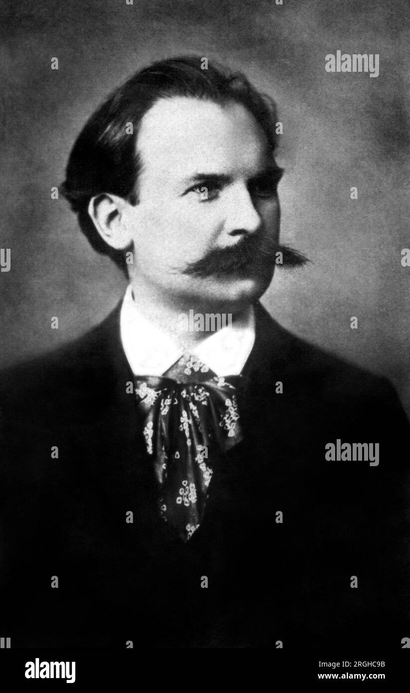 Eugen d'Albert (1864-1932), Scottish-born Pianist and Composer, Head and Shoulders Portrait, Unidentified Photographer, late 1890's Stock Photo