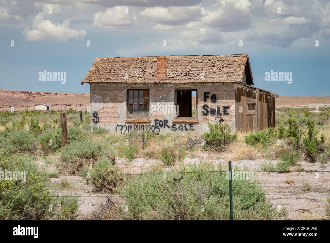 Abandoned house west of Joseph City, AZ Stock Photo Alamy