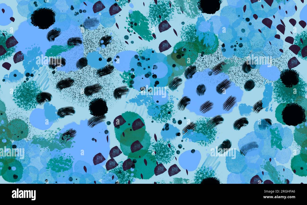 Abstract paint seamless splash ink and polka dots pattern for fabrics and  wrapping paper and kids clothes print and fashion textiles and summer access  Stock Photo - Alamy