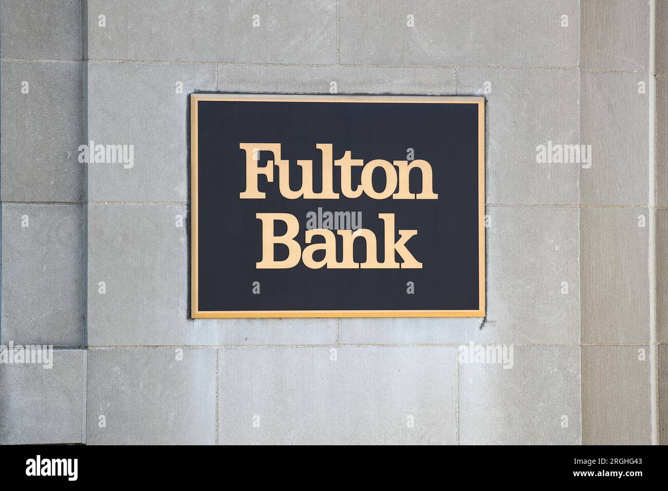 Danville, United States. 09th Aug, 2023. A Sign With The Fulton Bank ...