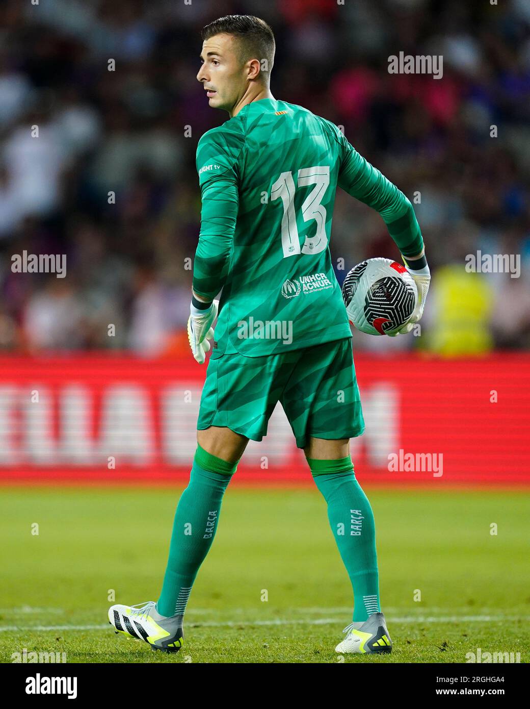 Barcelona, Spain. 08th Aug, 2023. Inaki Pena of FC Barcelona during the Pre-season friendly, Joan Gamper Trophy match between FC Barcelona and Tottenham Hotspur played at Luis Companys Stadium on August 8, 2023 in Barcelona, Spain. (Photo by Sergio Ruiz/PRESSINPHOTO) Credit: PRESSINPHOTO SPORTS AGENCY/Alamy Live News Stock Photo
