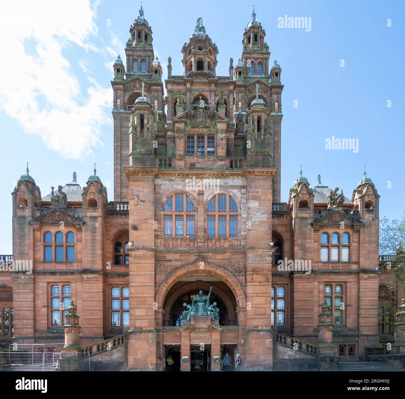 entrance to the Kelvingrove Art Gallery and Museum in Glasgow done in ...