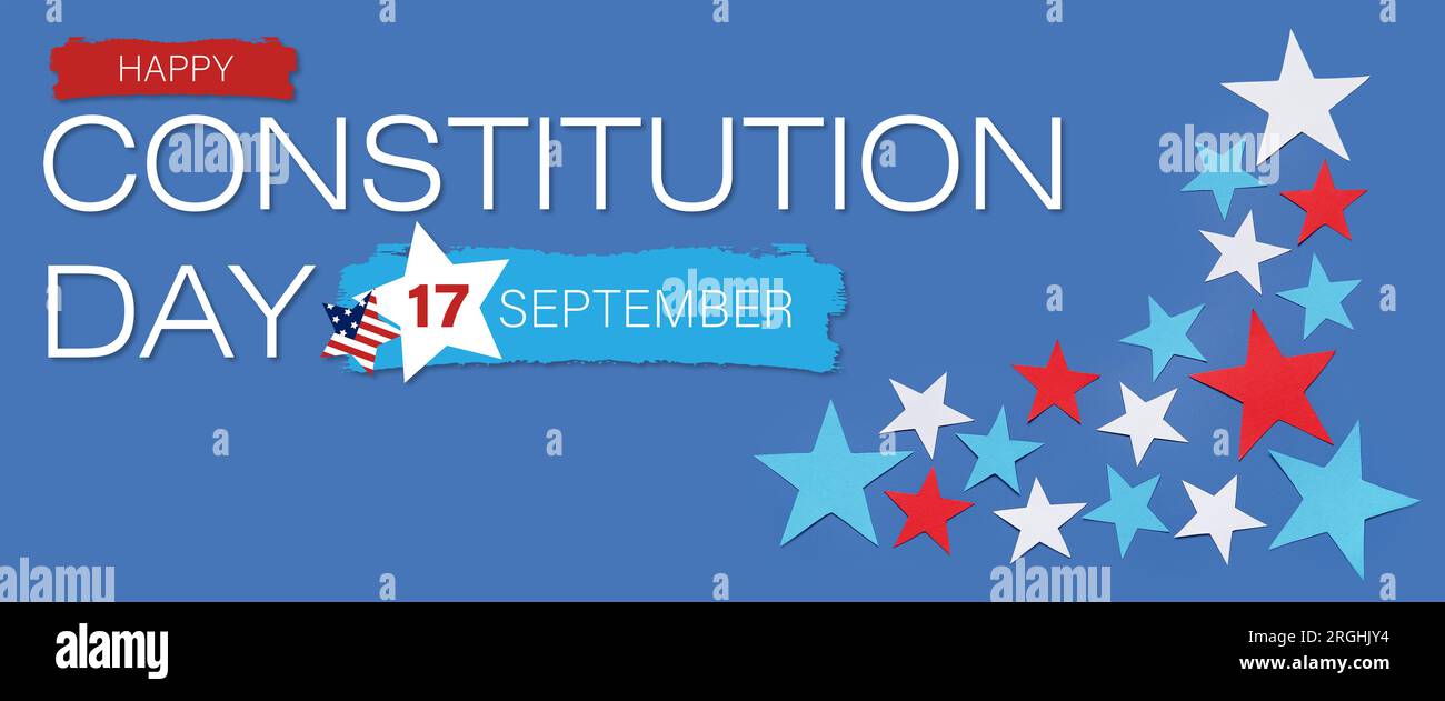 Banner for USA Constitution Day with stars Stock Photo