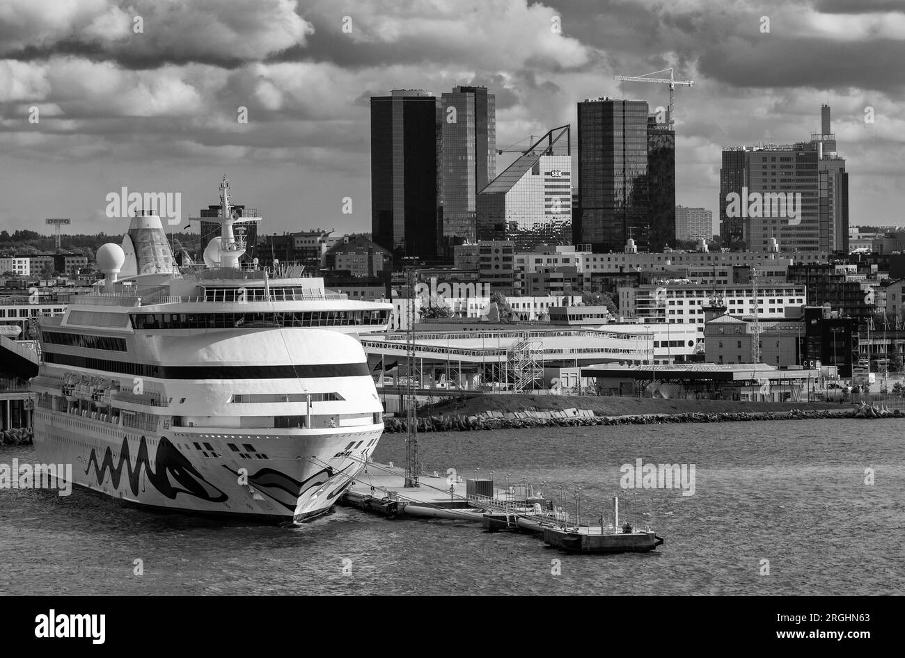 Cruise ship in Tallinn, Estonia Stock Photo