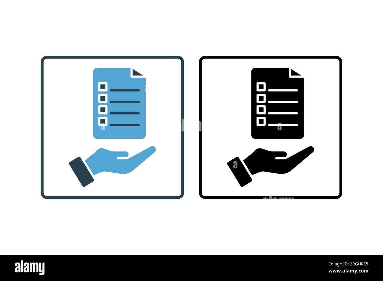 Survey Icon. Icon related to survey. solid icon style. Simple vector design editable Stock Vector