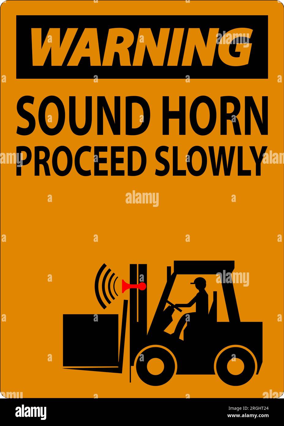 Warning Sign Sound Horn Proceed Slowly Stock Vector Image & Art Alamy