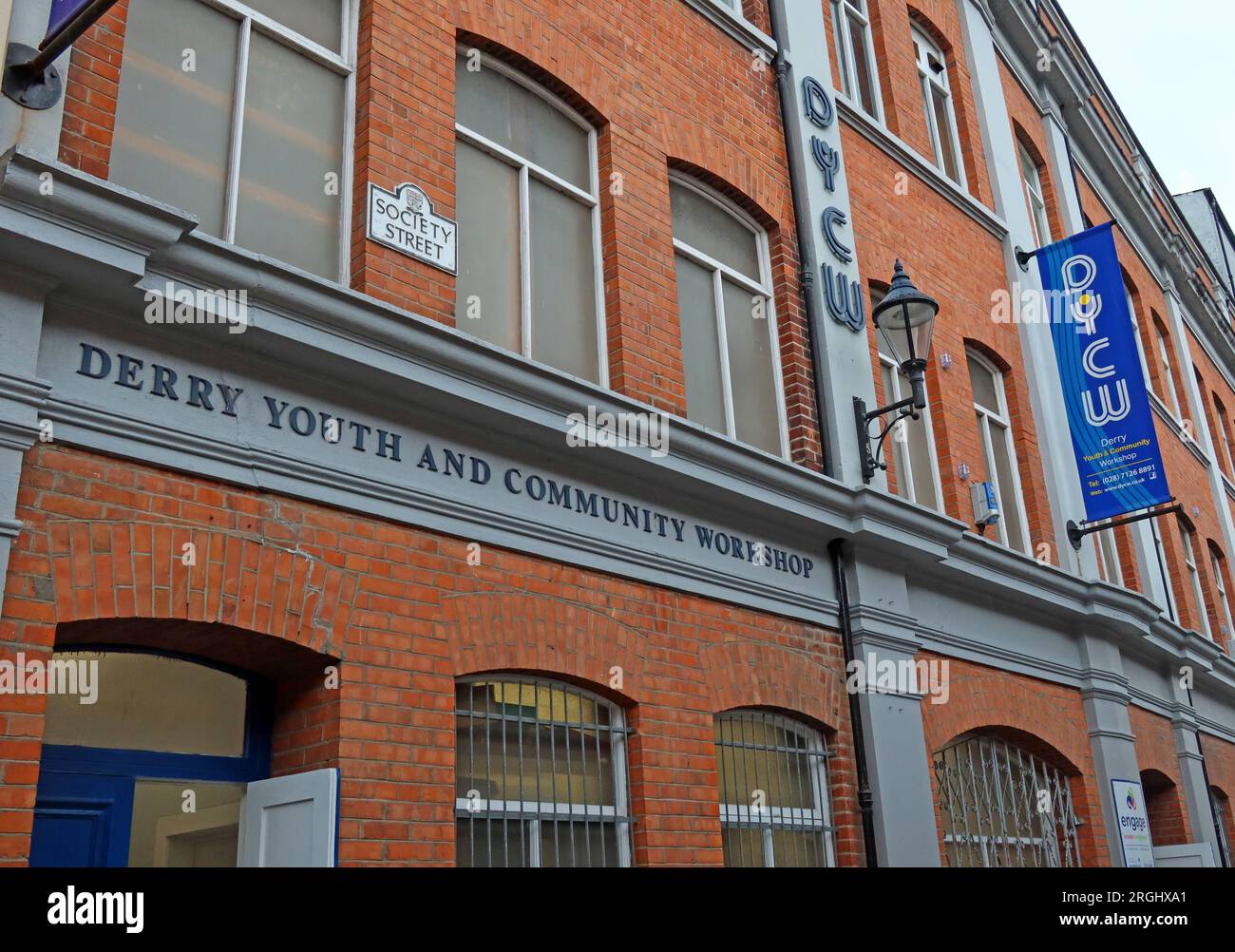 DYCW - Derry Youth and Community Workshop, 6 Society Street, Londonderry, Northern Ireland, UK, BT48 6PJ - training provider Stock Photo