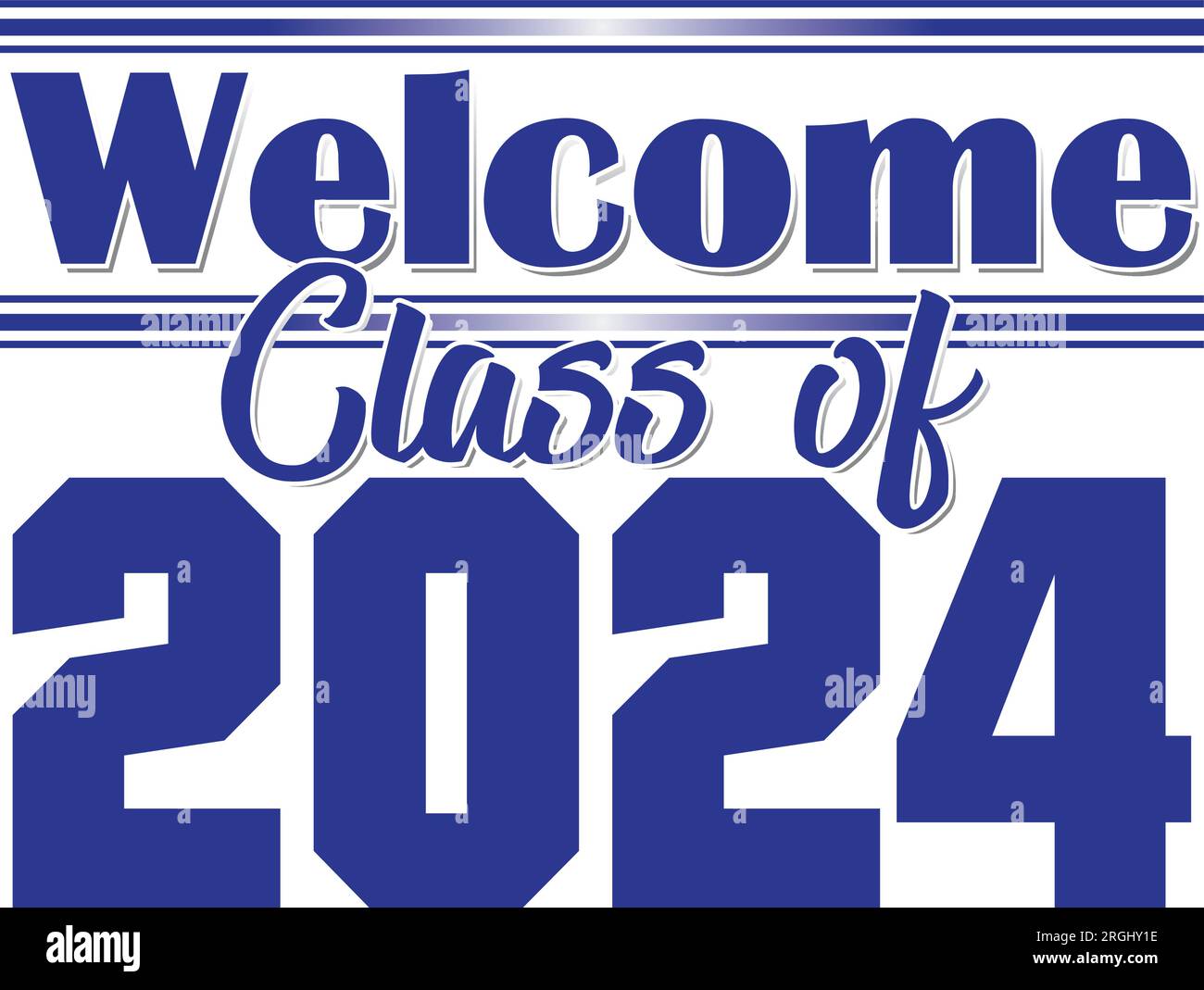 Class of 2024 Banner Blue Stock Vector Image & Art Alamy
