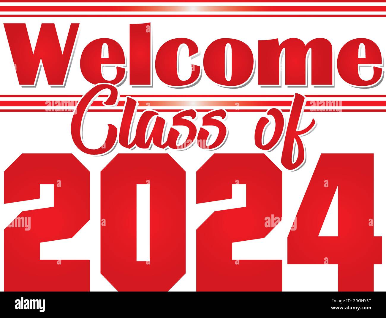 Class of 2024 Banner Red Stock Vector Image & Art Alamy