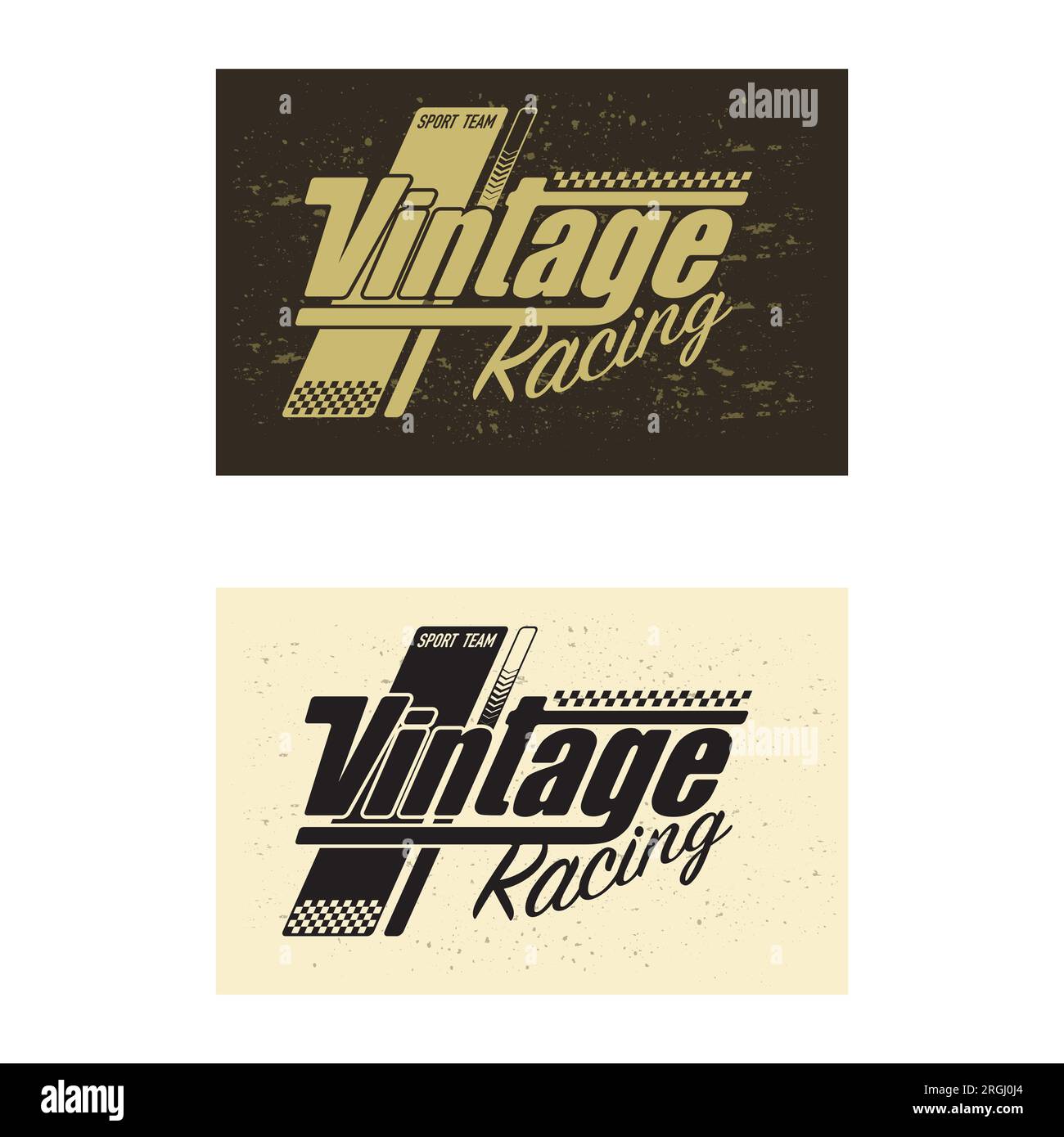 Vintage sport race logo Stock Vector