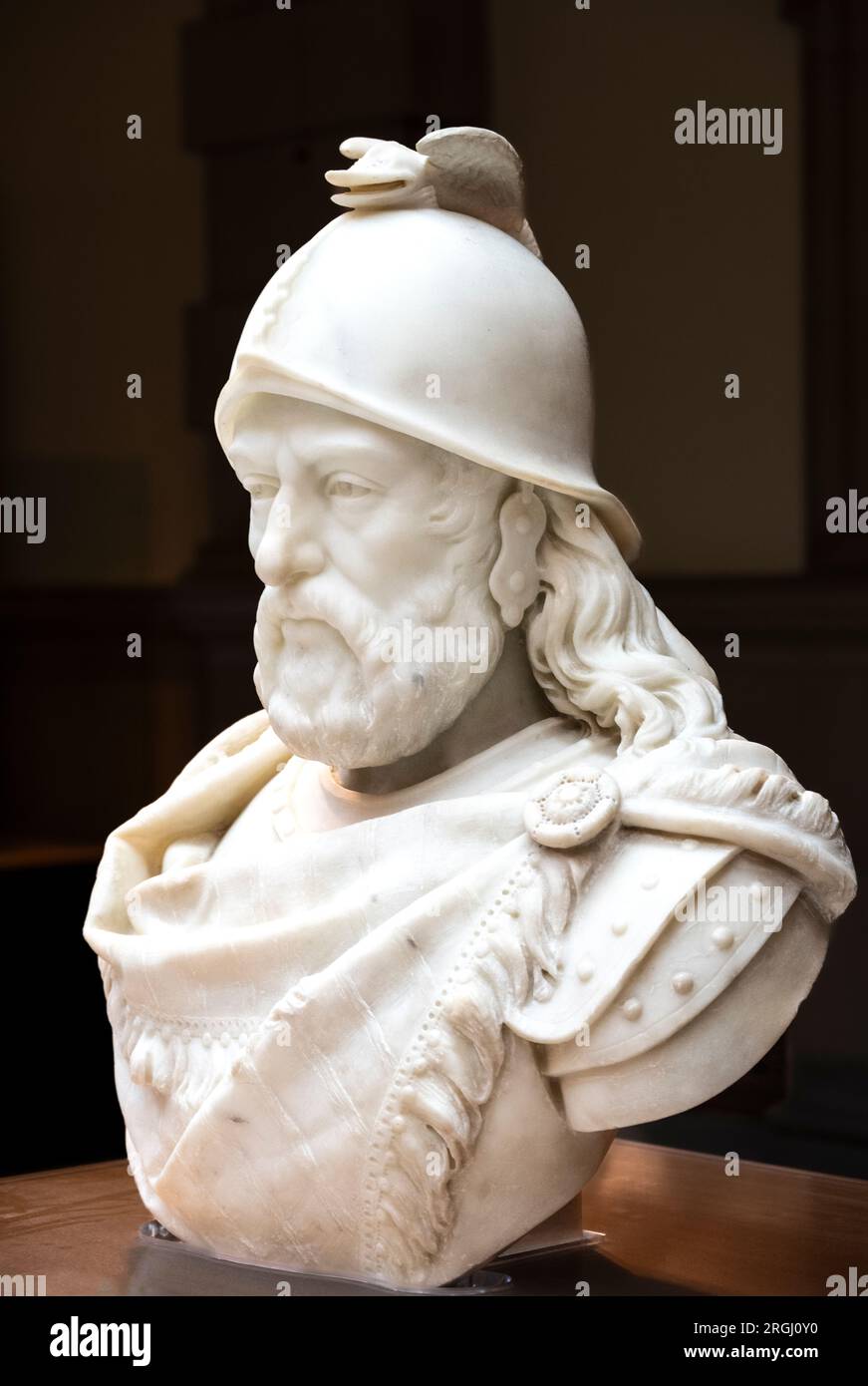 marble sculpture of Sir William Wallace by Jacopo Ghetti between 1880-90 Stock Photo