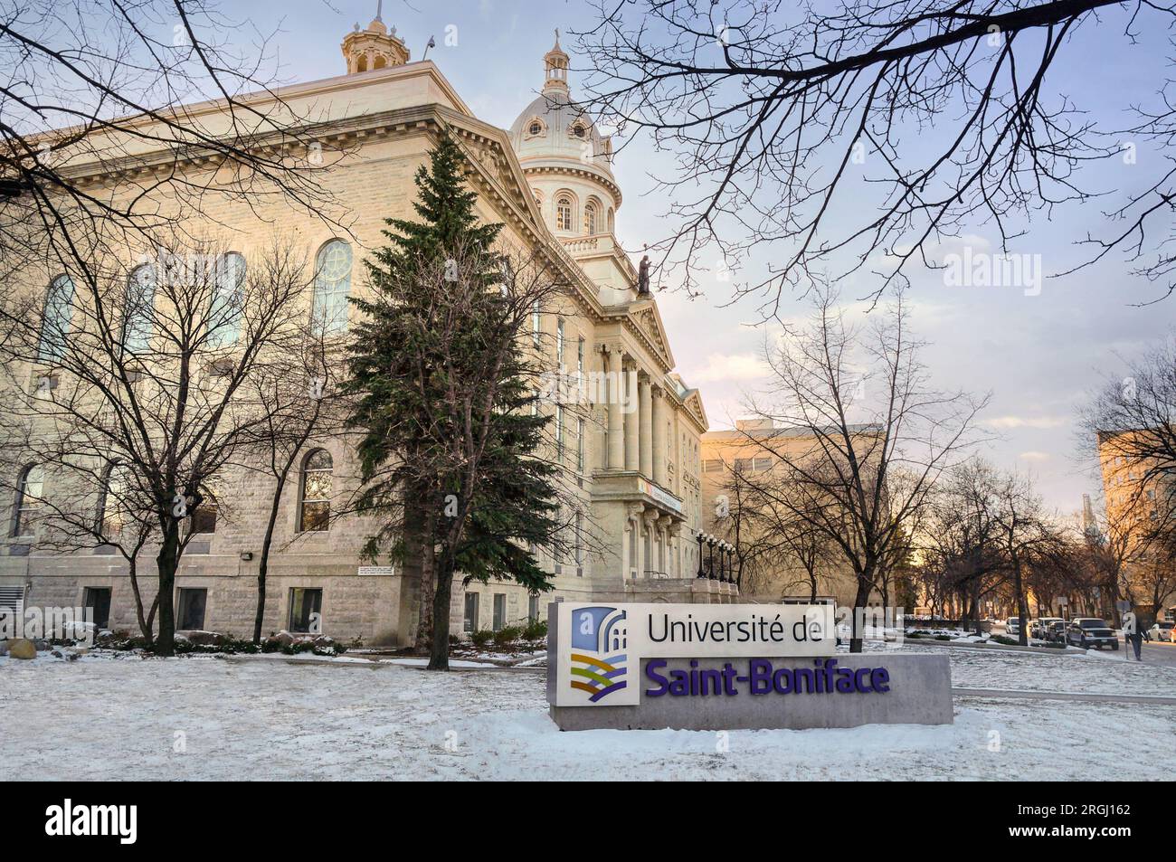 Winter view of Universite de SaintBoniface St. Boniface College