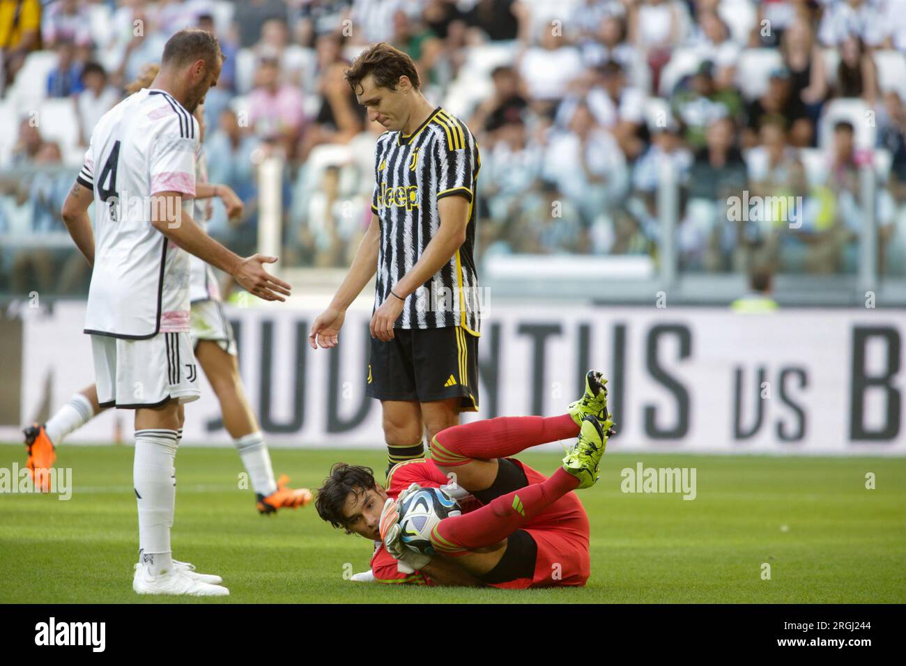 friendly football match - Juventus FC vs Juventus U23 Next Gen Federico  Chiesa of Juventus and Giova