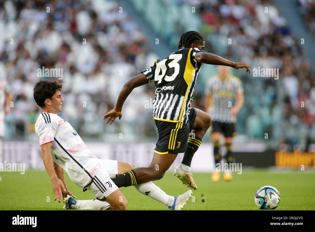 friendly football match - Juventus FC vs Juventus U23 Next Gen Samuel  Iling-Junior of Juventus and