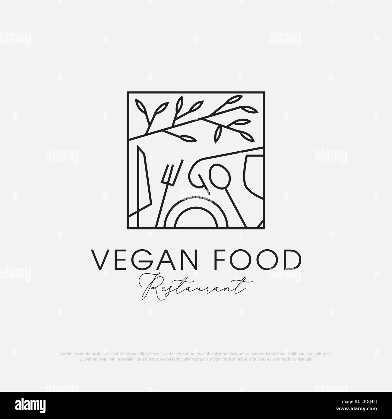 Healthy Organic vegetarian food Logo design vector, fresh and nature ...