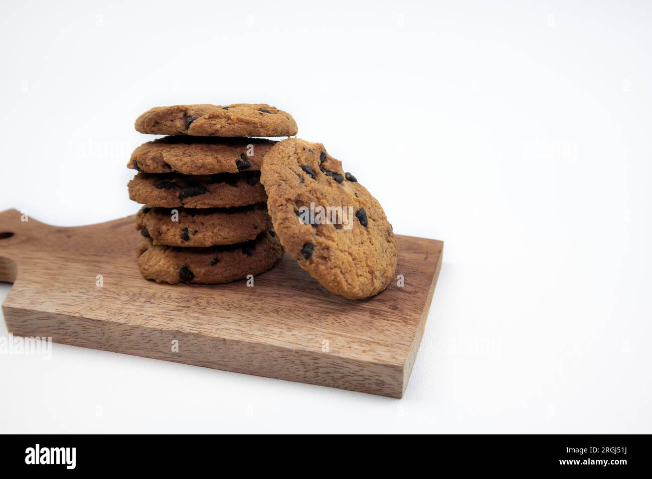 chocolate chip cookies isolated on white background Stock Photo