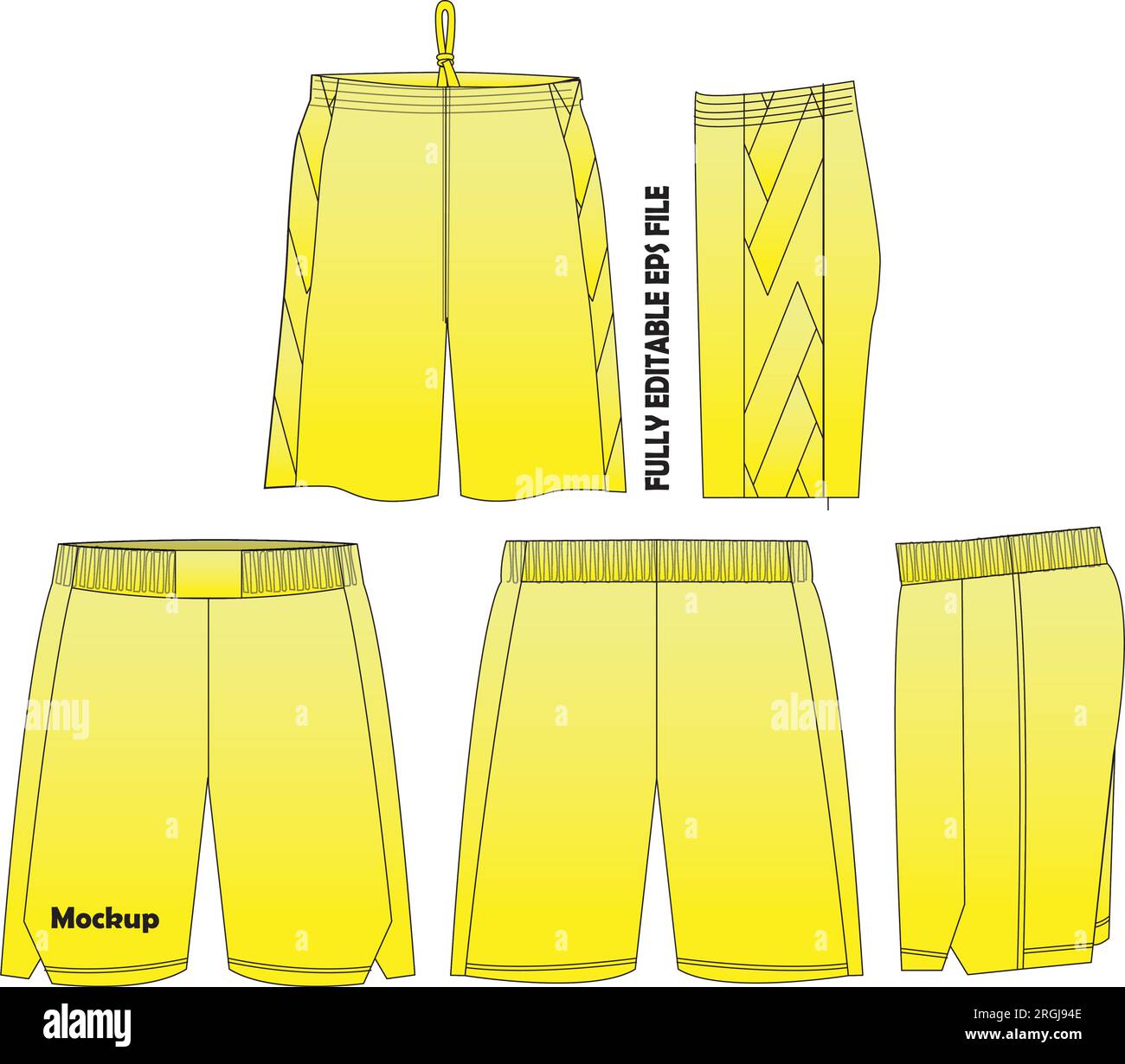 Basketball Shorts mock up templates Stock Vector