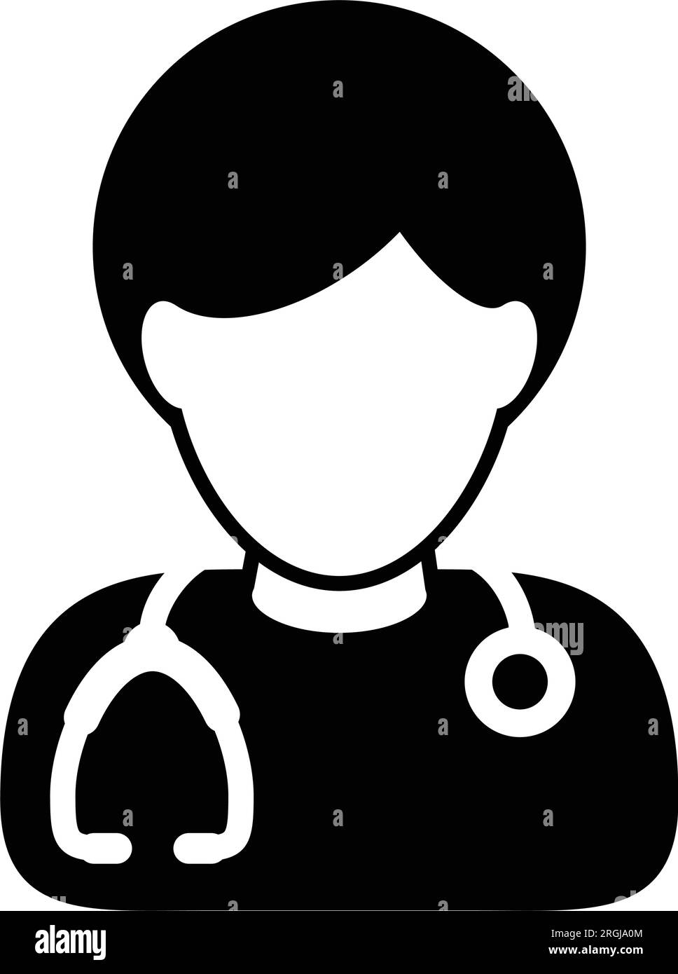 Doctor icon vector male person profile avatar with stethoscope for ...