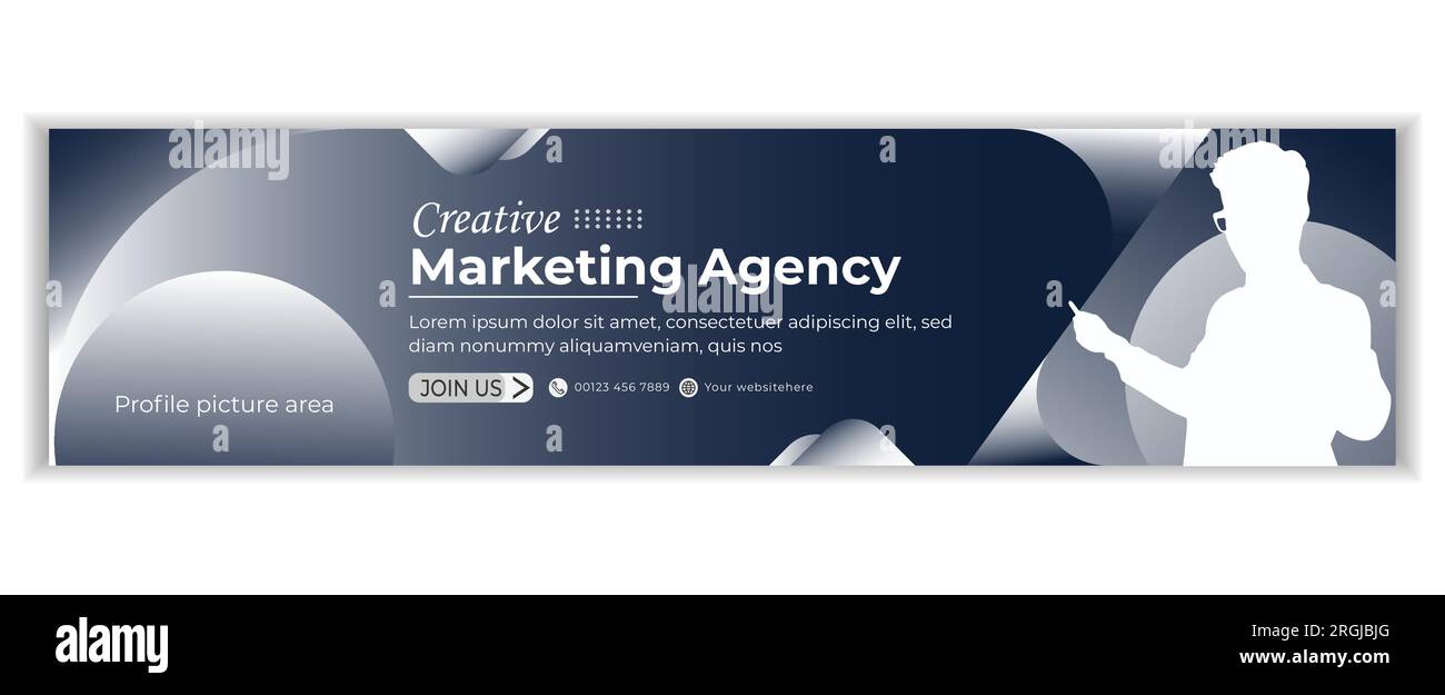 LinkedIn Background banner design for digital marketing Stock Vector