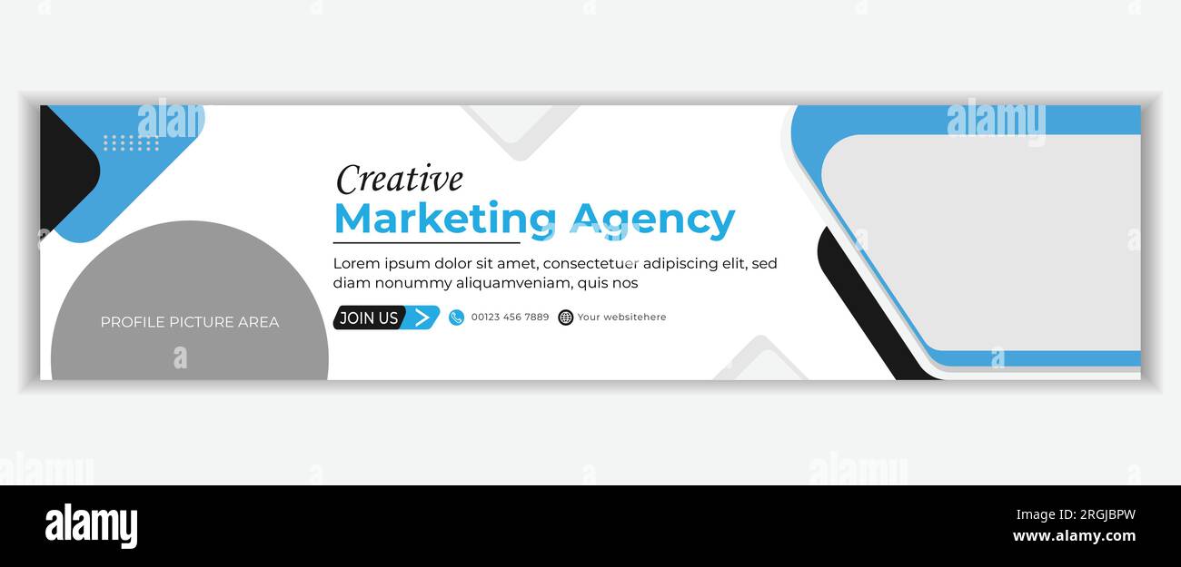 LinkedIn profile banner cover photo background image design Stock