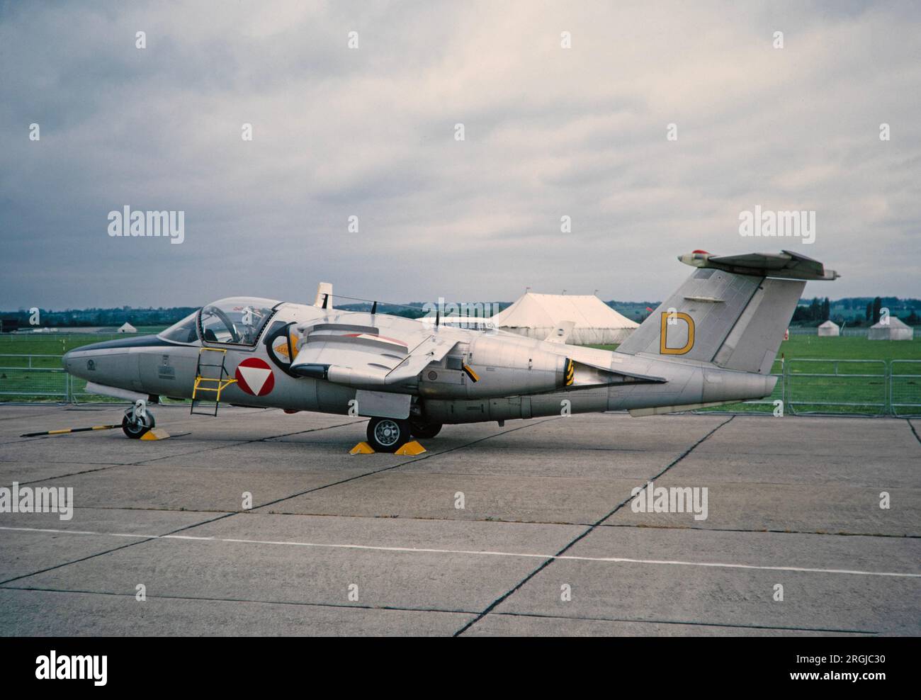 An Austrian Air Force Saab 105 Lightweight Jet Trainer Aircraft Stock