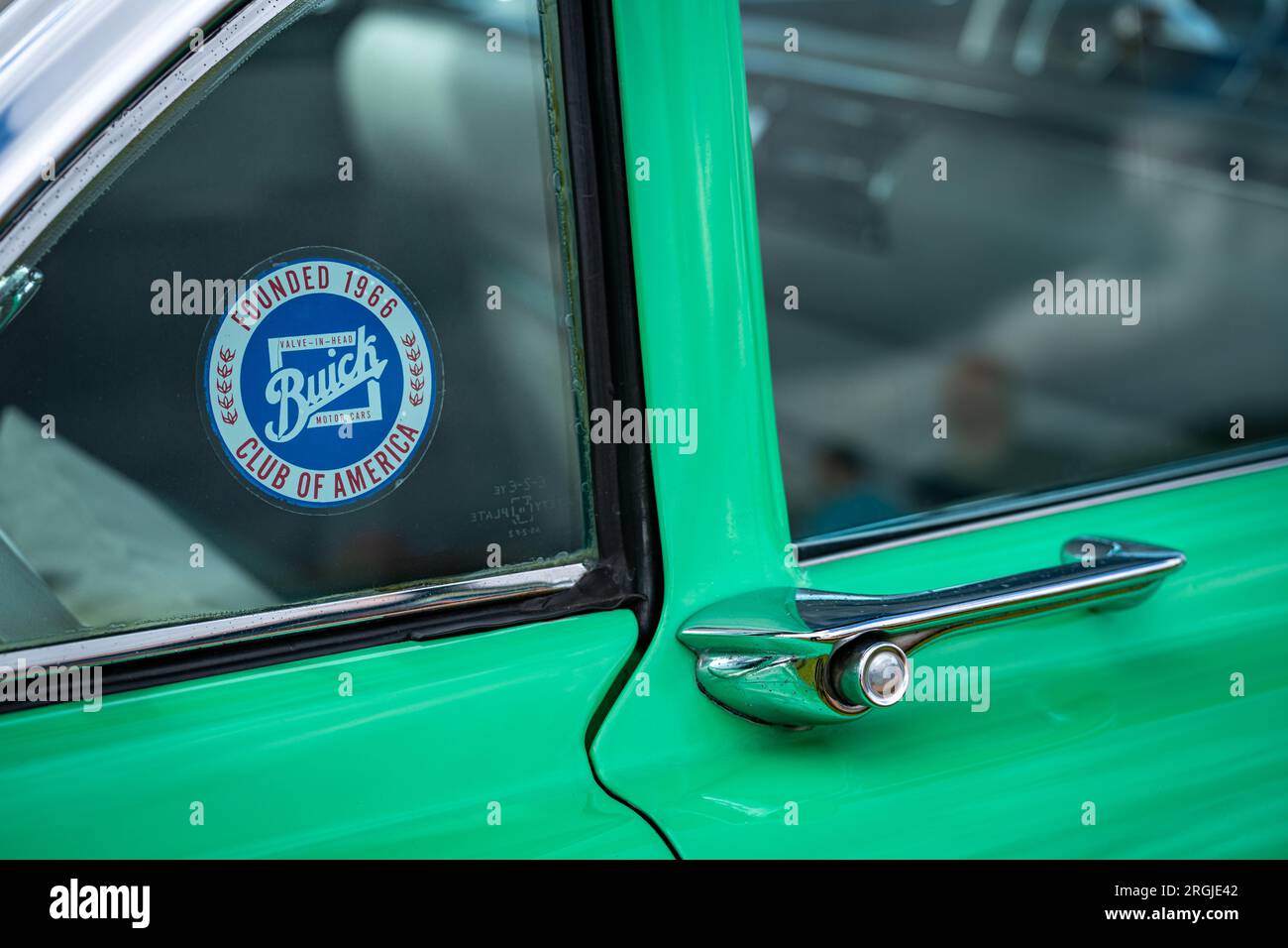 Buick Roadmaster Bucik Club of America Window Sticker Stock Photo